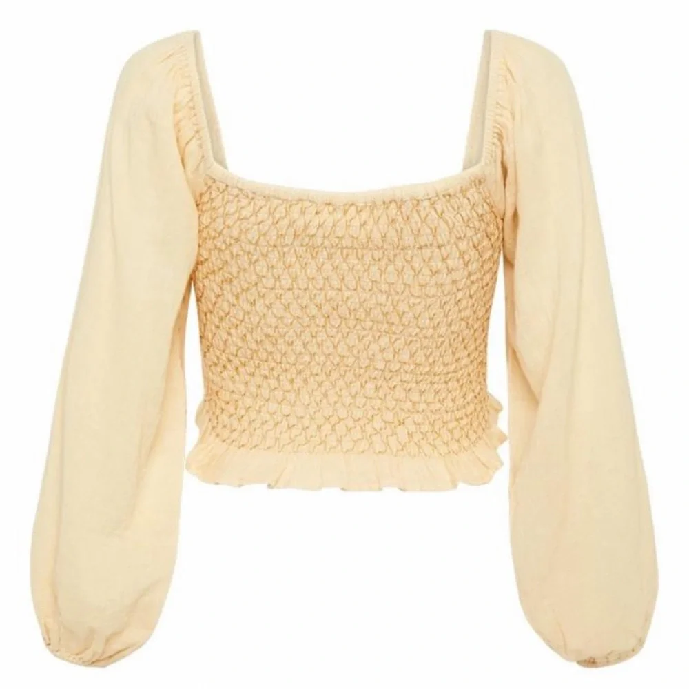 SPELL & THE GYPSY COLLECTIVE JESSE JANE CROPPED BLOUSE IN HONEY SIZE SMALL - Picture 3 of 15